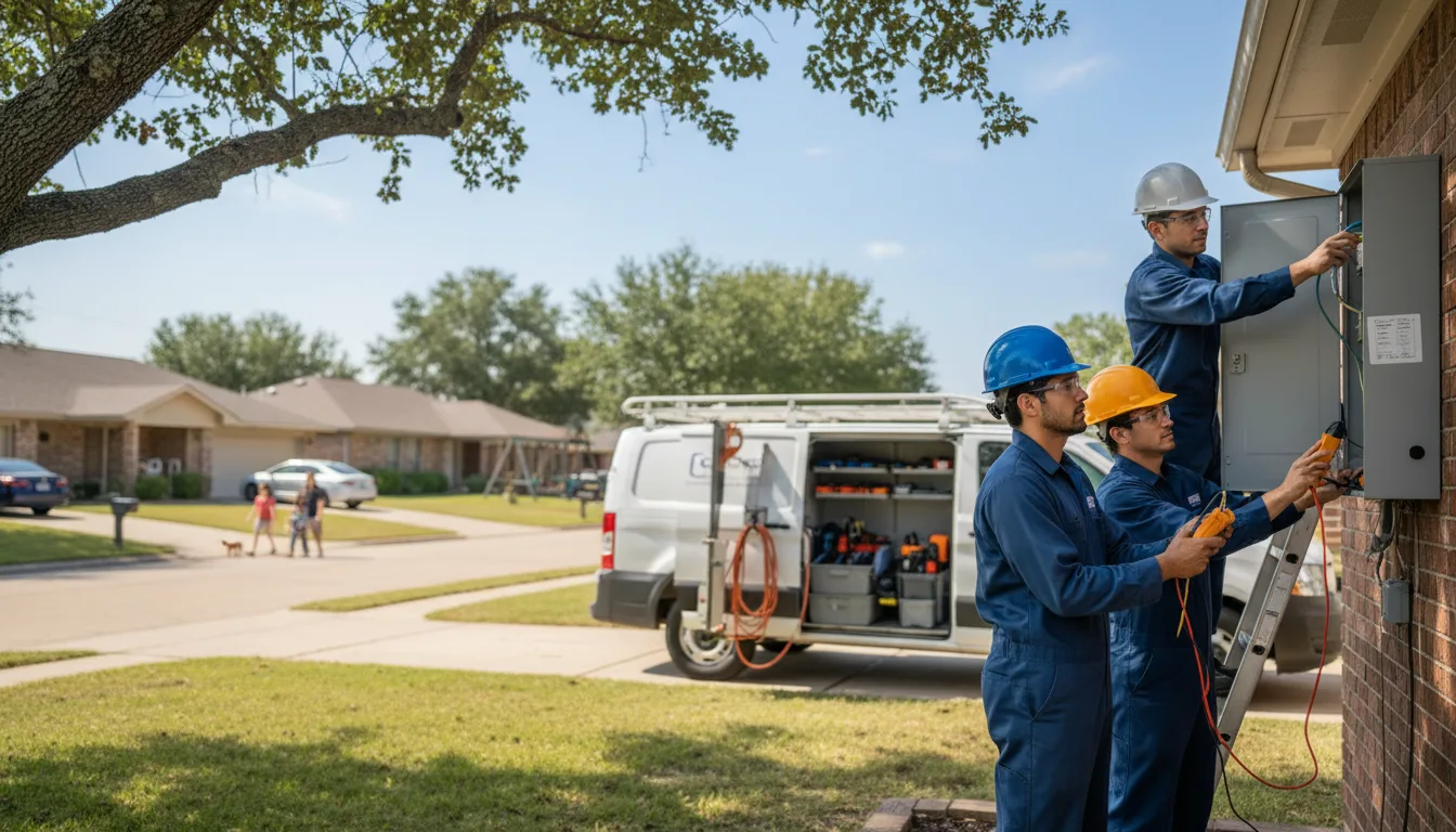 Certified electrician providing emergency electrical services in Salineno, TX